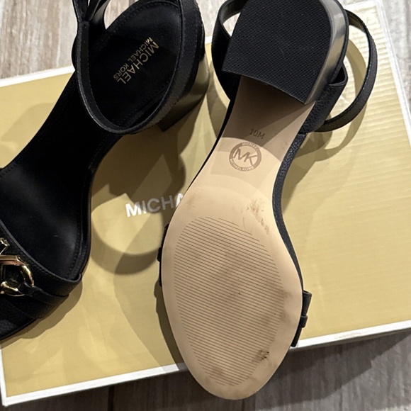 Michael Kors Reed Block Heel Black Sandal - Picture 7 of 9